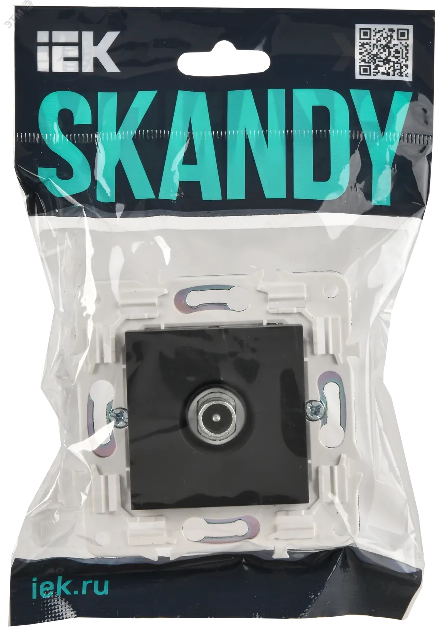 SKANDY Розетка TV проходная SK-A17T титан IEK SK-A10-P-K48