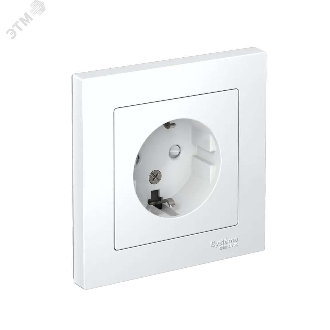 Розетка 1-м СП AtlasDesign 16А IP20 с заземл. защ. шторки в сборе бел. SE ATN000144
