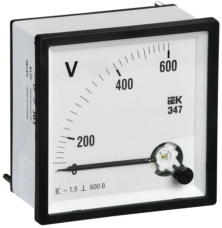 Вольтметр Э47 72х72мм 600В кл. точн. 1.5 IPV10-6-0600-E