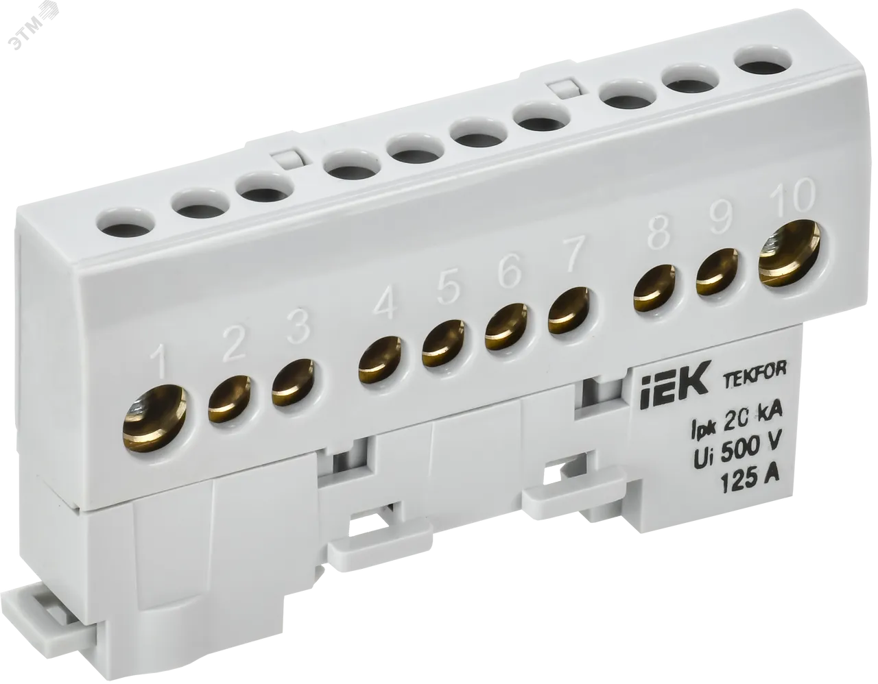 TEKFOR Шина L фаза изолированная на универсальном держателе 8х12-10-Ср IEK TF-NN20-10-KL-K03