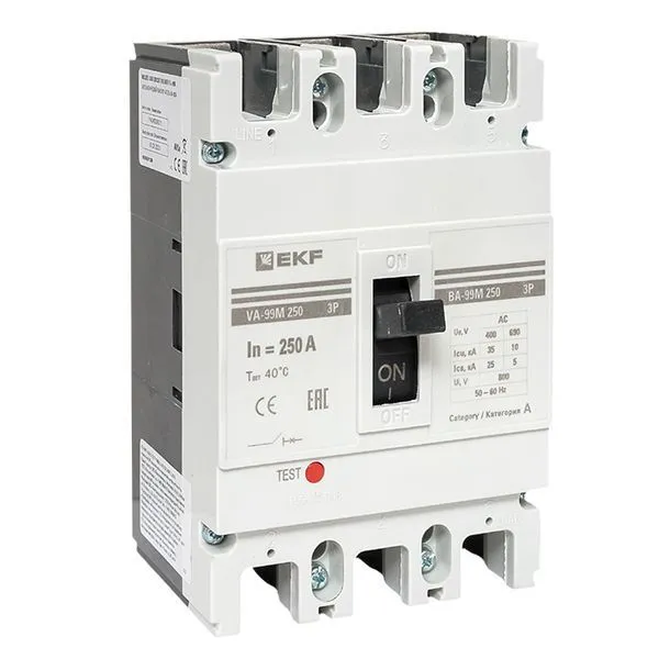 Выключатель автоматический 3п 250/160А 35кА ВА-99М PROxima mccb99-250-160m