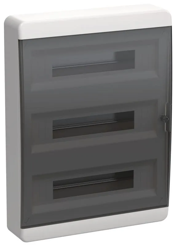 Корпус пластиковый ЩРН-П-54 IP41 черн. прозр. дверь TEKFOR TF5-KP12-N-54-41-K01-K03