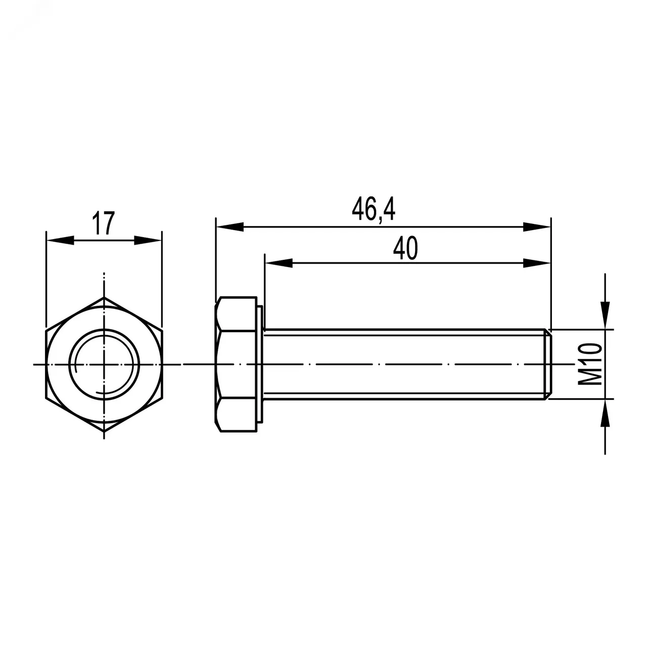 Болт с шестигранной головкой М10х40 CM081040