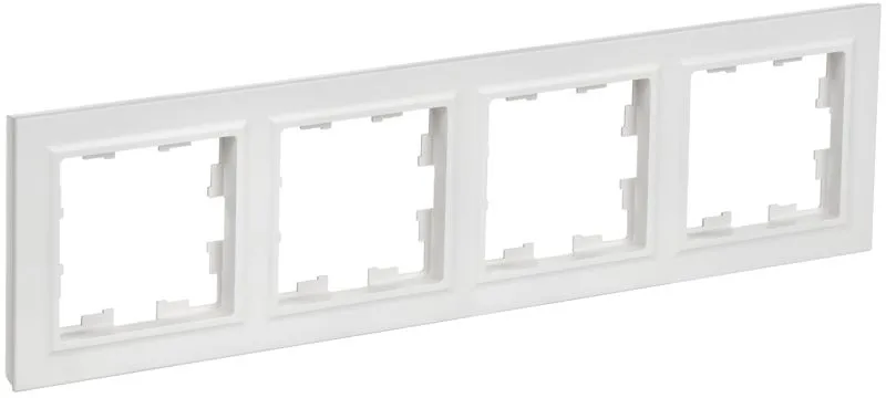 BRITE Рамка 4-местная РУ-4-БрАБ арктический белый IEK BR-M42-K91