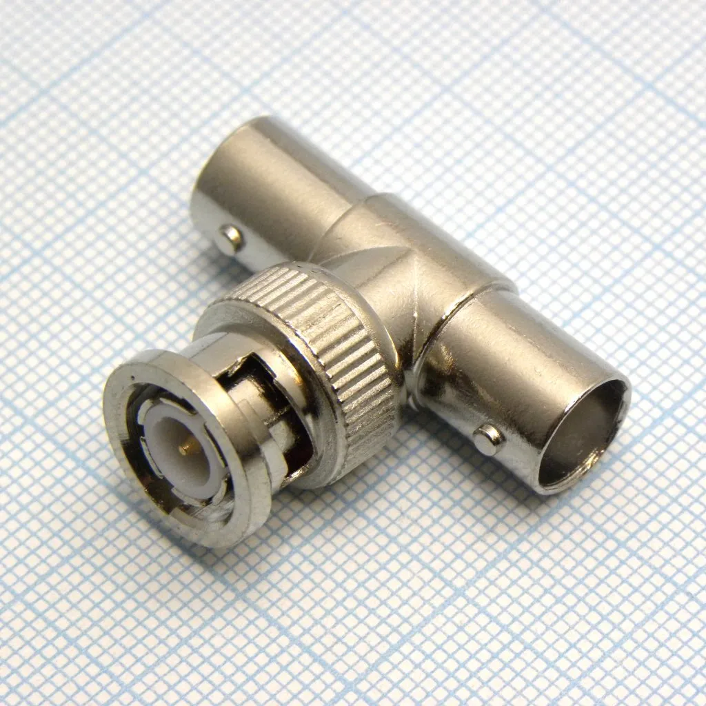 BNC штекер - 2*BNC гнезда (T-connector)