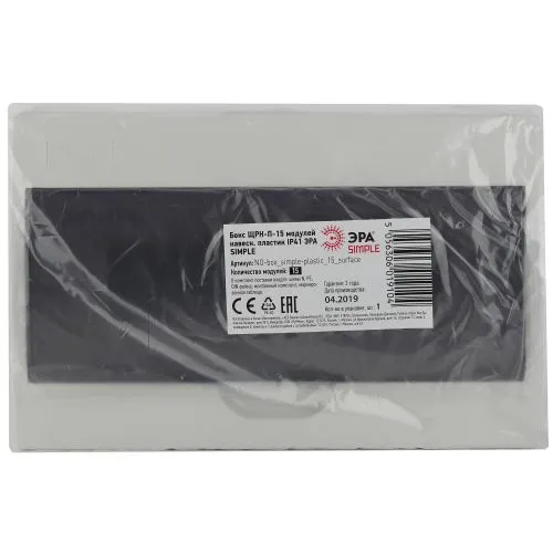 Бокс ЩРН-П-15 мод. навесной пластик IP41 SIMPLE NO-box_simple-plastic_15_surface Б0041526