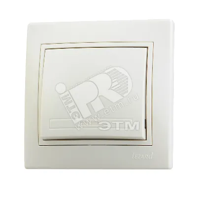 Выключатель 1-кл. СП Mira 10А IP20 со вставкой крем. 701-0303-100