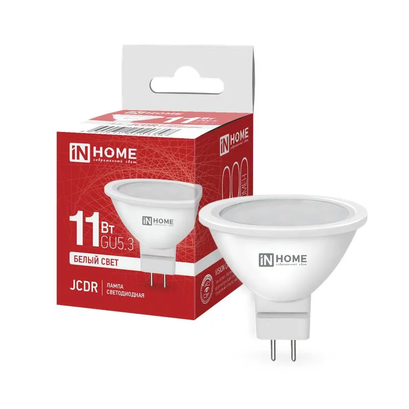 Лампа светодиодная LED-JCDR-VC 11Вт рефлектор 4000К нейтр. бел. GU5.3 990лм 230В 4690612020358
