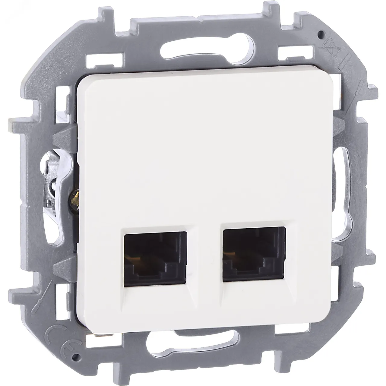 Розетка компьютерная 2-м Inspiria RJ45 кат.5E UTP бел. Leg 673835