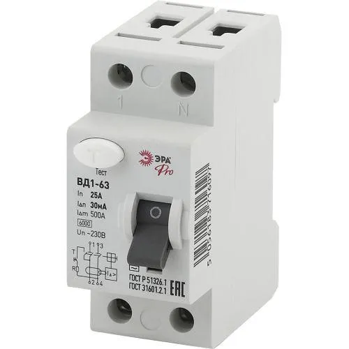 УЗО PRO NO-902-24 ВД1-63 2P 25А 30мА Б0031714
