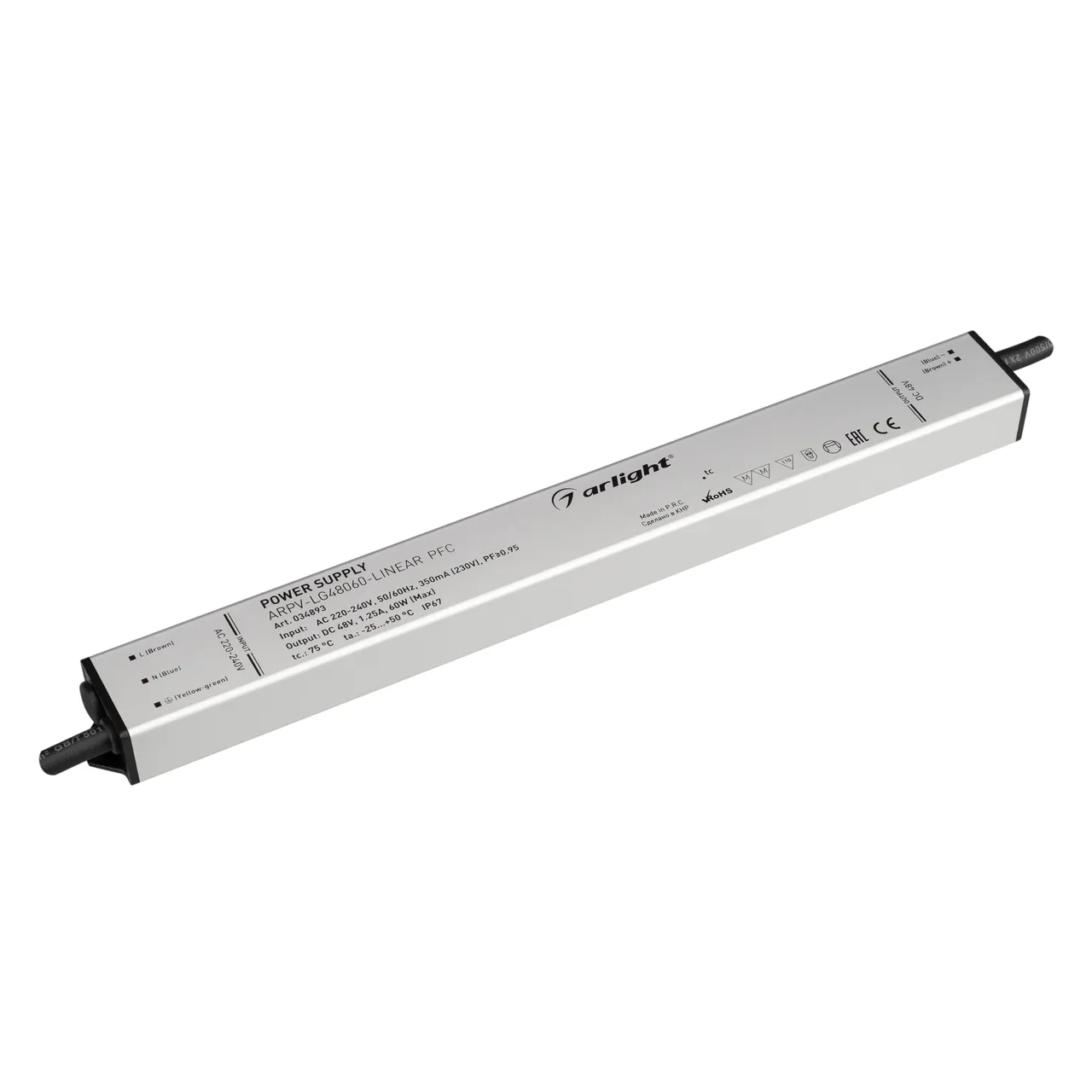 Блок питания ARPV-LG48060-LINEAR-PFC (48V, 1.25A, 60W) 034893