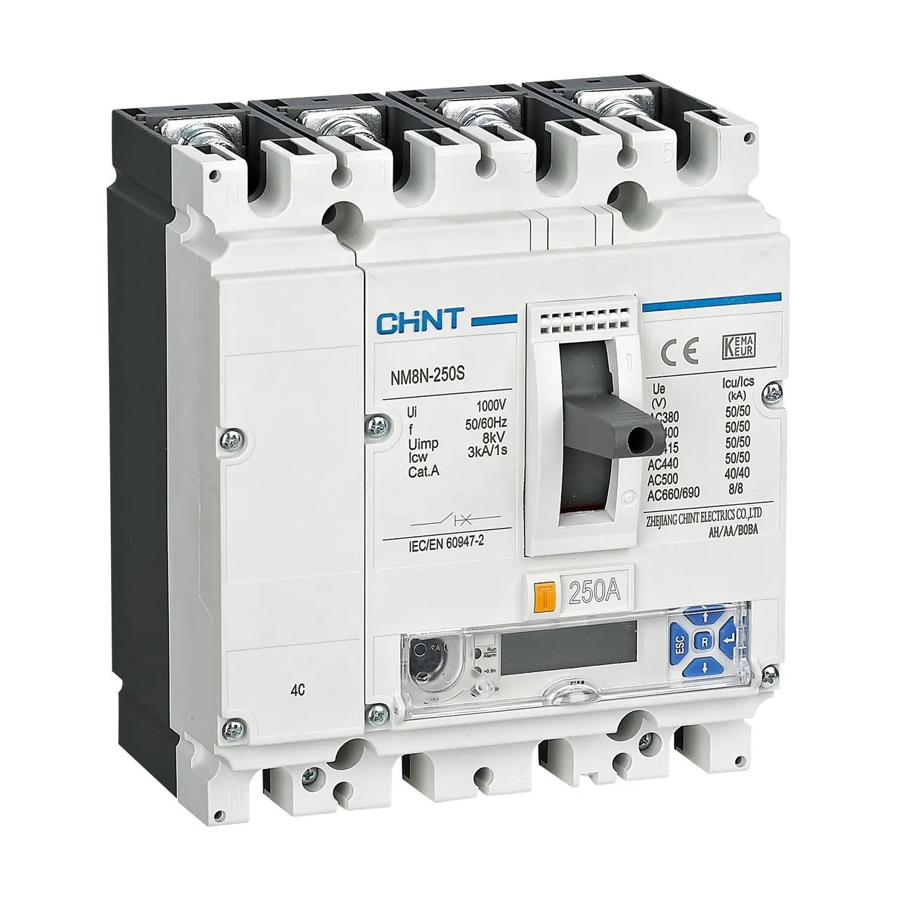 Авт. выкл. NM8N-250Q EM 4P 32А 70кА с электр. расцепителем, LCD (R) 271396