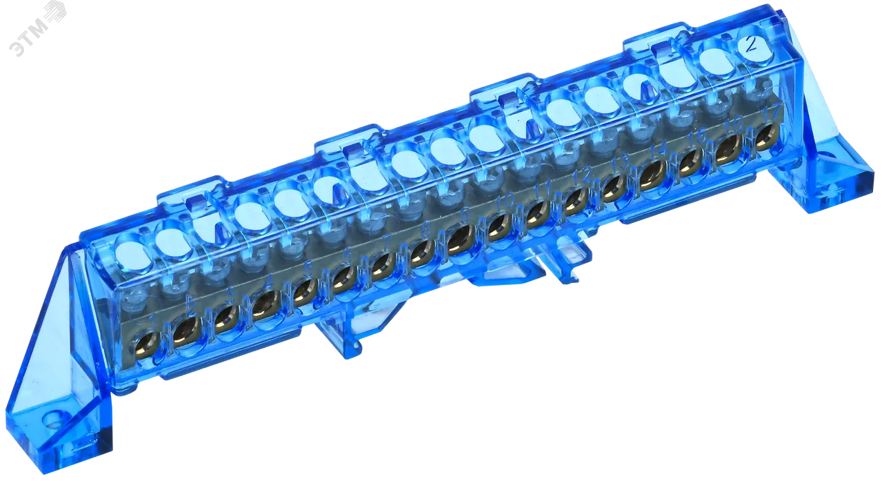 TEKFOR Шина N ноль в комбинированном DIN-изоляторе Стойка 6х9-17-С IEK TF-NN10-17-DP-K07