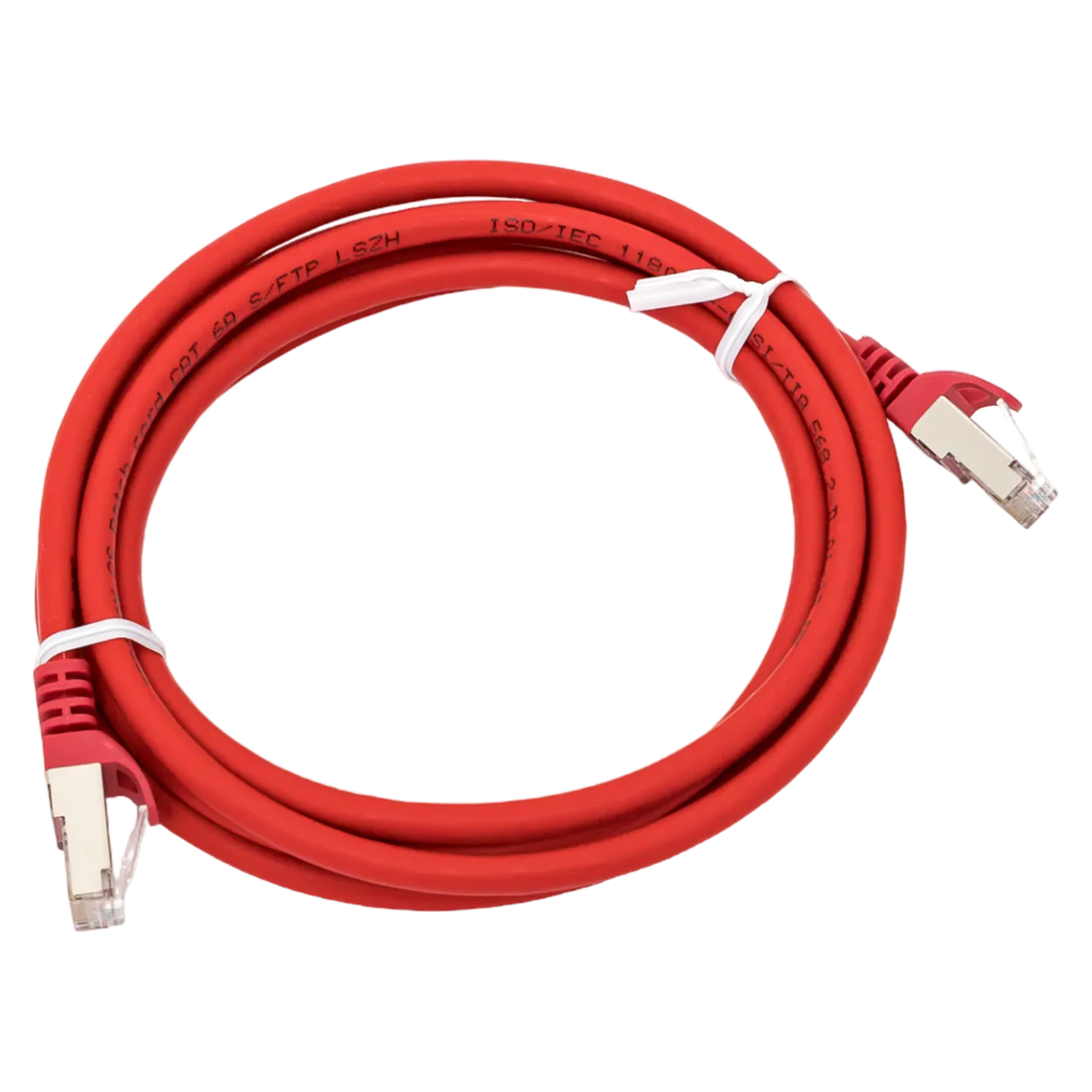 Патч-корд TERACOM CS Cat.6A экранированный S/FTP оболочка LSZH красный (1,0м) TRCS-6ASF-LSH-1M-RD