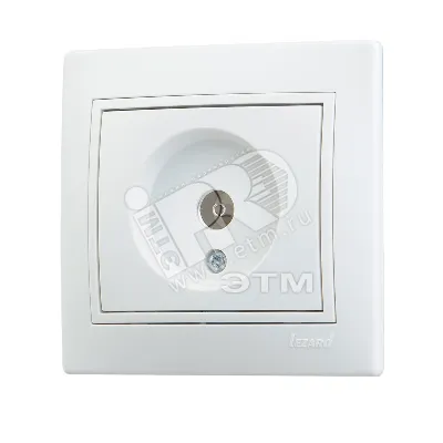 Розетка телевизионная проходная TV СП Mira бел./бел. 701-0202-129
