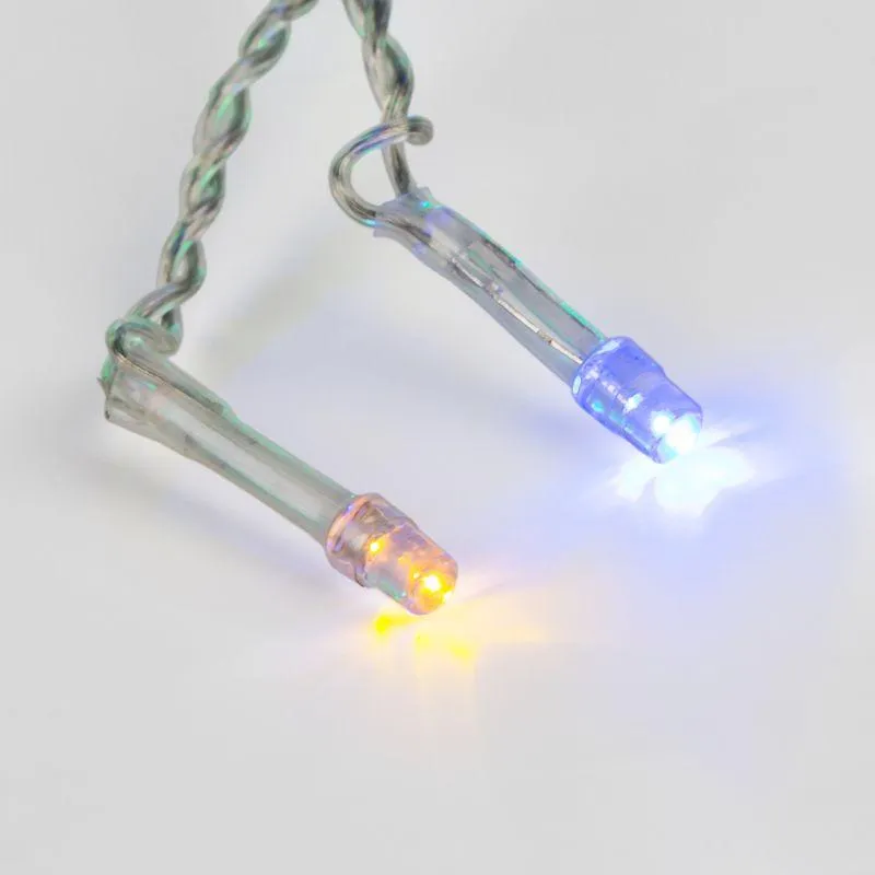 Гирлянда светодиодная "Светодиодный Дождь" 1.5х1.5м 144LED мультиколор 12Вт 230В IP20 свечение с динамикой с контроллером провод прозр. 235-039