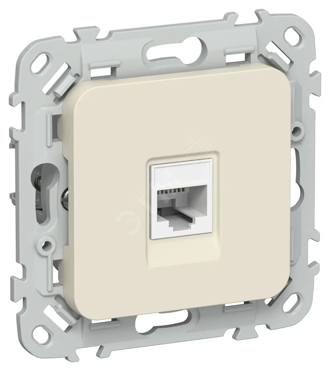FLITE Розетка компьютерная RJ45 категория 5Е UTP РК5е-1-0-ФлСл сливочный IEK FI-K12-1-K86