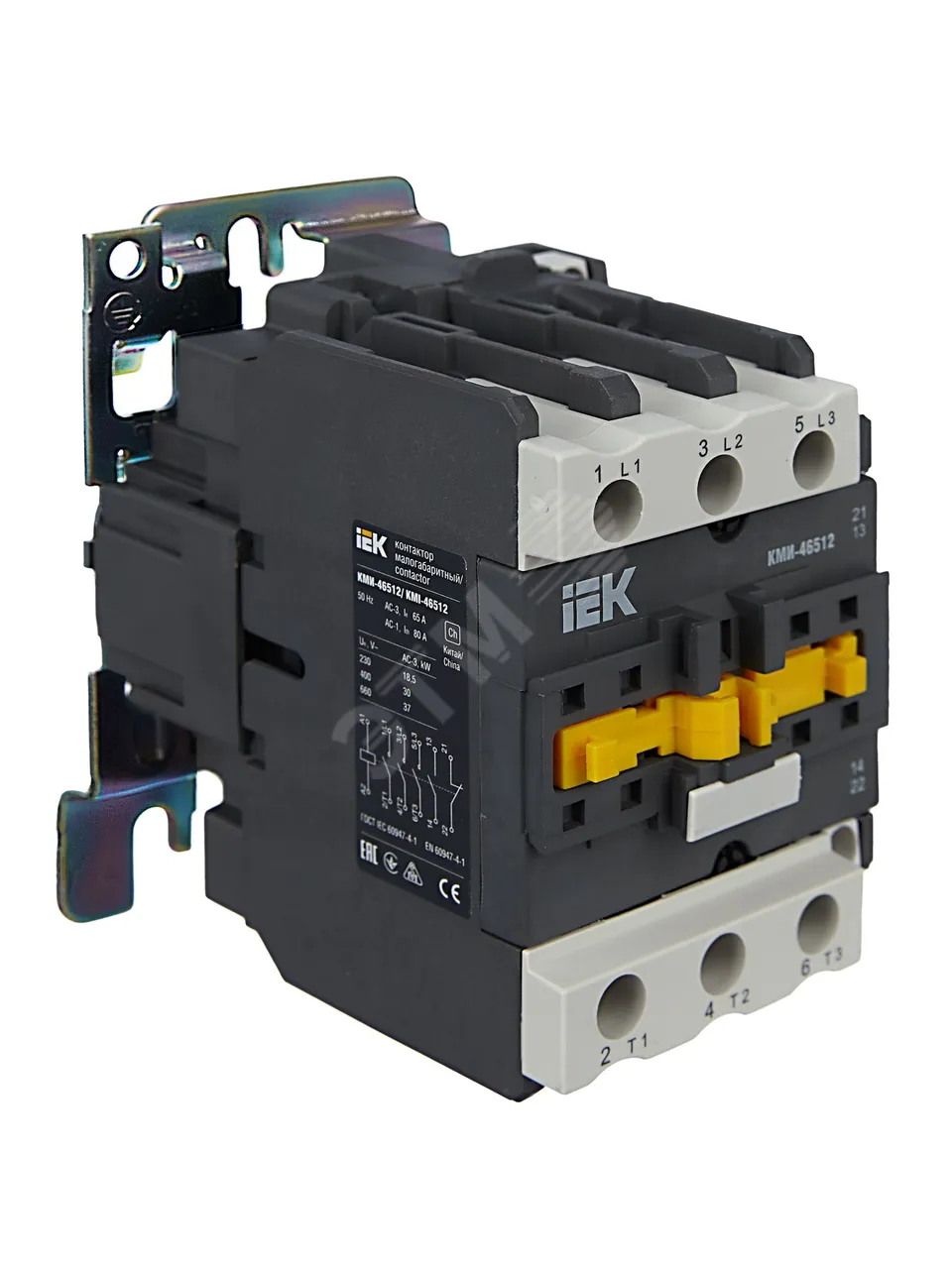 Контактор КМИ-46512 65А 230В/АС3 1НО 1НЗ IEK KKM41-065-230-11