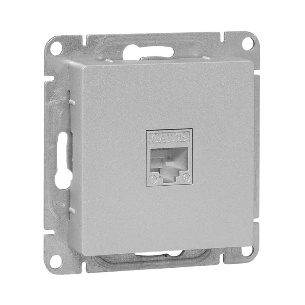 Механизм розетки RJ45 (cat5), алюминий Эпика EKF UP1-SOA-RJ45-5