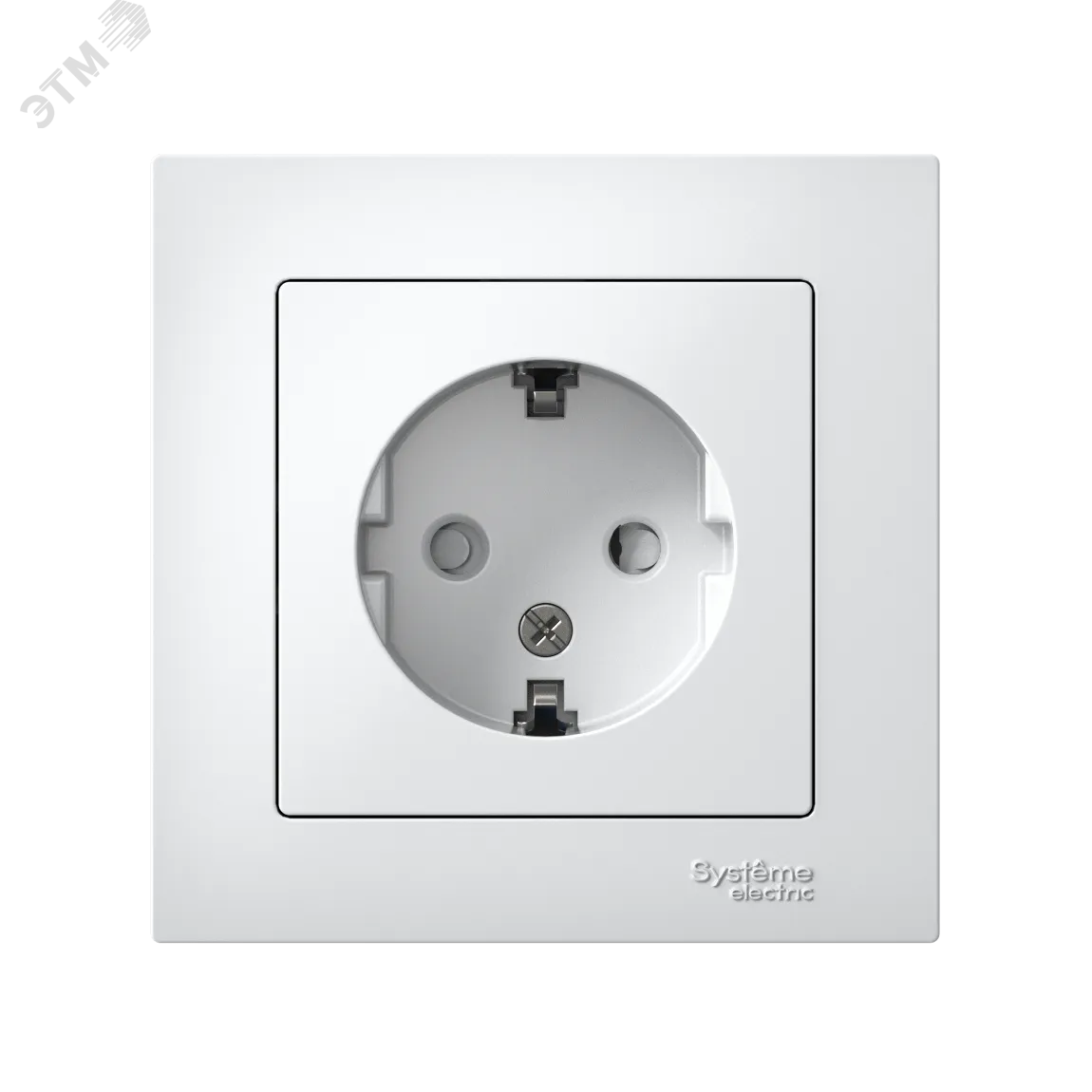 Розетка 1-м СП AtlasDesign 16А IP20 с заземл. защ. шторки в сборе бел. SE ATN000144