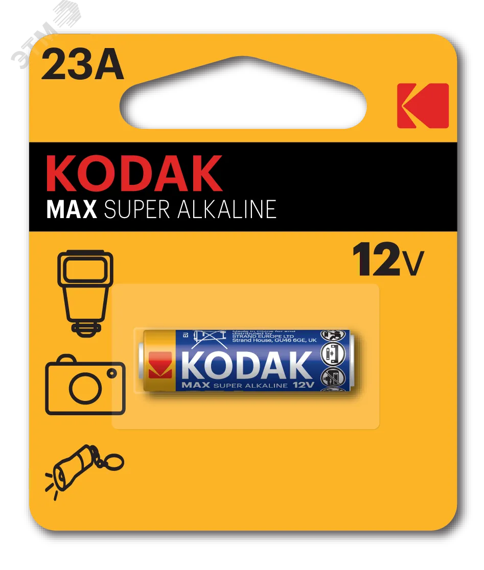 Батарейка 23A-1BL [K23A-1] (60/240/21600) СТРОГО КРАТНО 1 шт Б0017778