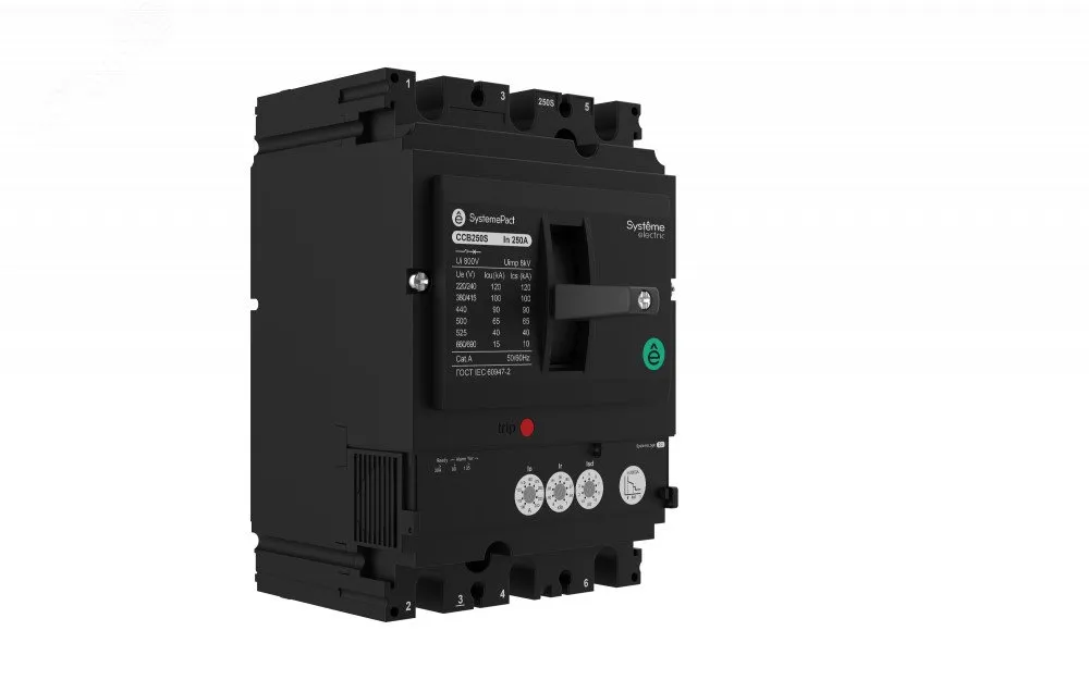 Выключатель автоматический SYSTEMEPACT CCB100 36KA 3P3D TMD80 рычаг SPC100F080L3DF