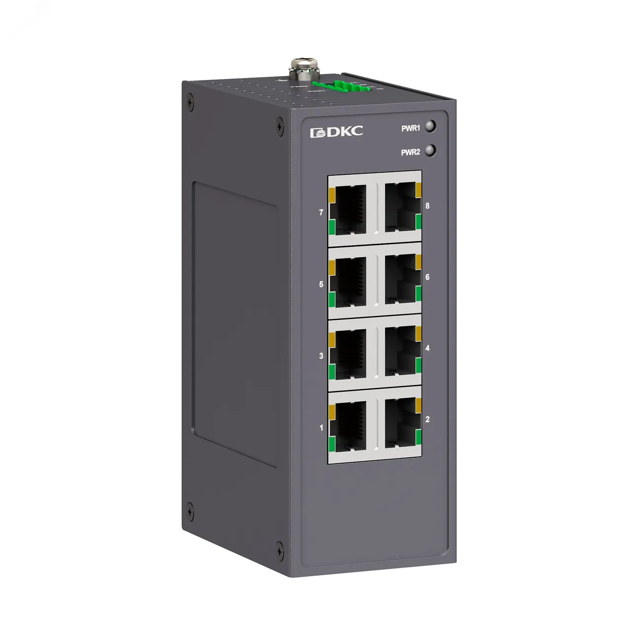 Промышленный неуправляемый коммутатор, 810/100Base-T(X) портов RJ45, 12-48В DC/18-30В AC, с резервированием N1000-8T-P2