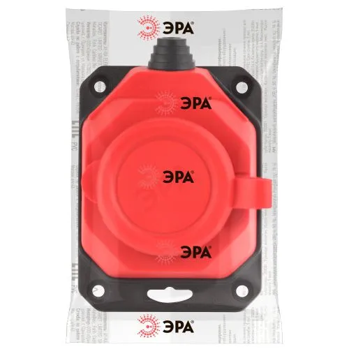 Колодка удлинителя 1-м с заземл. 16А IP44 K-1e-RED-IP44 каучук красн. Б0044550