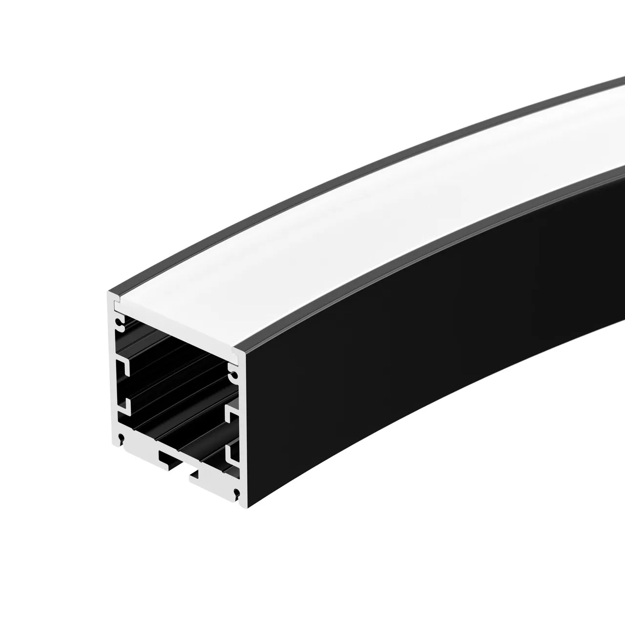 Профиль SL-ARC-3535-D800-A90 BLACK (630мм, дуга 1 из 4) 027638
