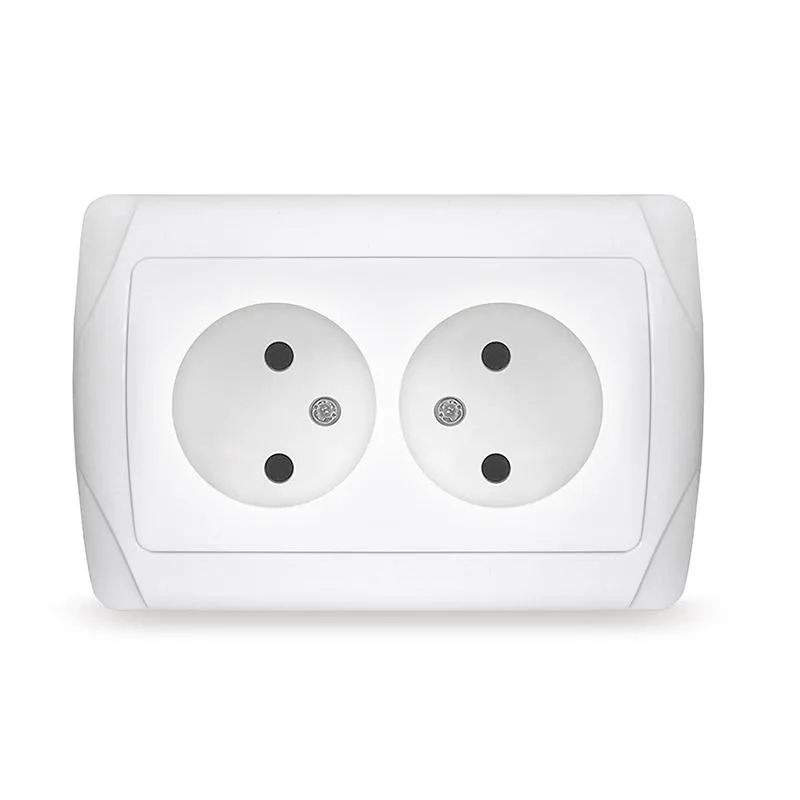 Розетка 2-м СП Маргарита 16А IP20 без заземл. бел. М0102