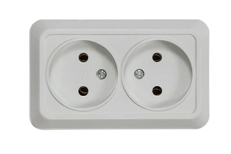 Розетка 2-м ОП Bolleto 7102 16А IP20 бел. ASD / 4680005959822