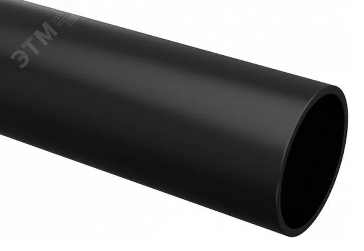 Труба гладкая ПВХ жесткая d25мм черн.  Plast trg-25b-3m