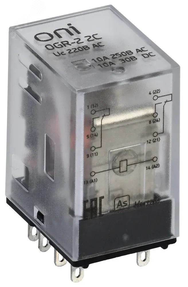 Реле общего назначения OGR-2 2C 220В AC OGR-2-2C-AC220V