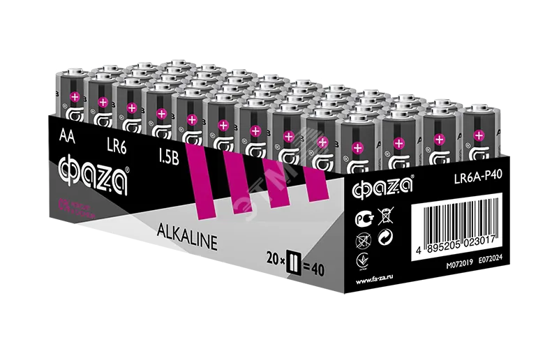 Элемент питания LR 6 (AA) алкалиновая уп. 40 шт. Alkaline Pack-40 5023017