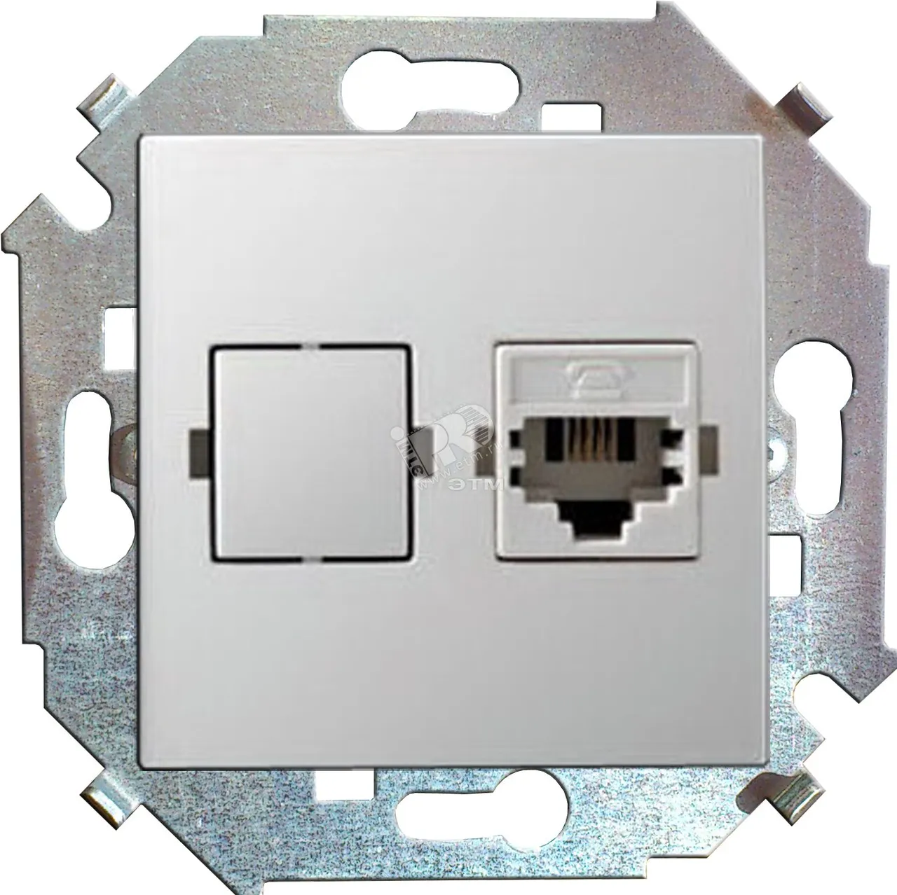 Розетка компьютерная СП 15 RJ45 кат.5E Systimax механизм бел. 1591598-030