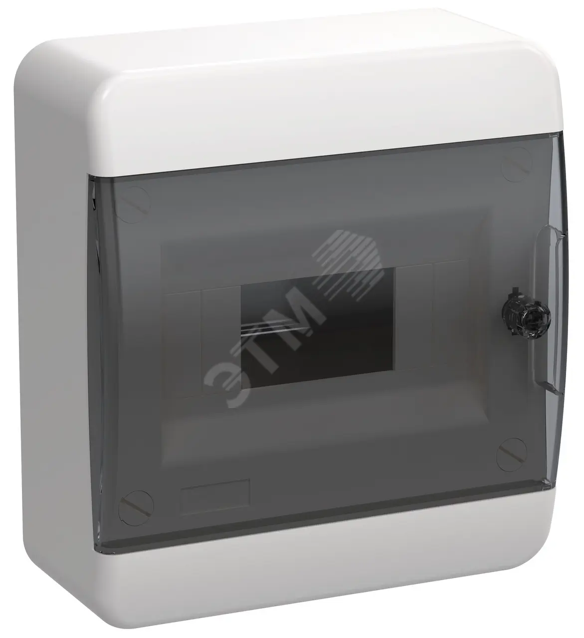 Корпус пластиковый ЩРН-П-8 IP41 черн. прозр. дверь TEKFOR TF5-KP12-N-08-41-K01-K03