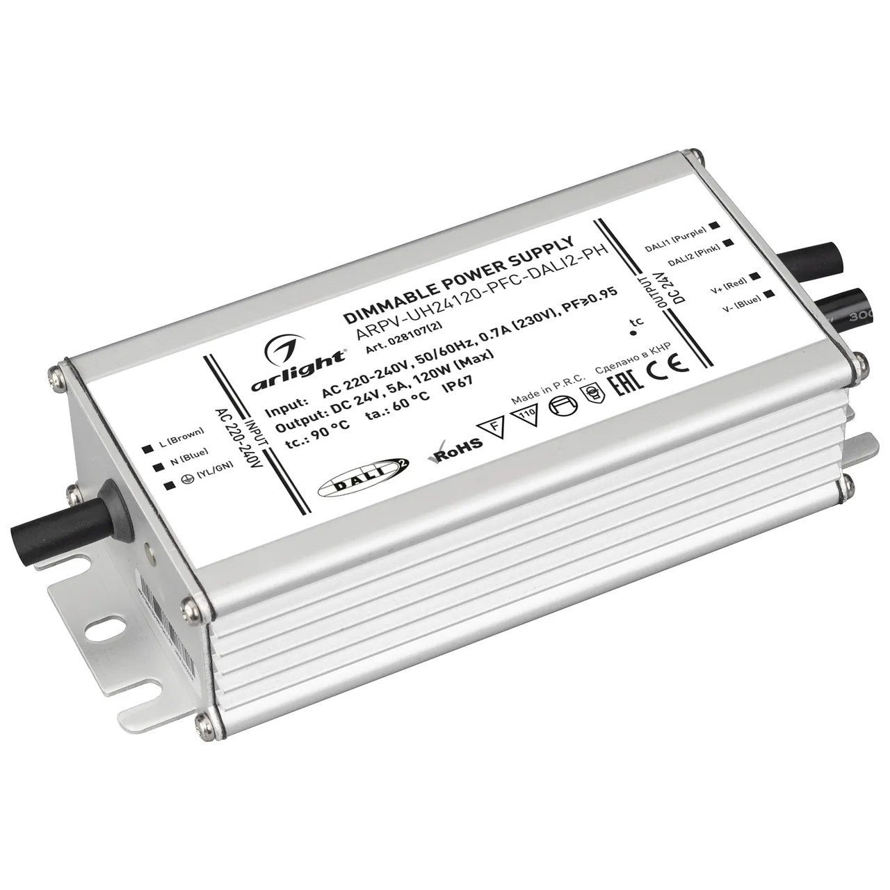 Блок питания ARPV-UH24120-PFC-DALI2-PH (24V, 5.0A, 120W) 028107(2)