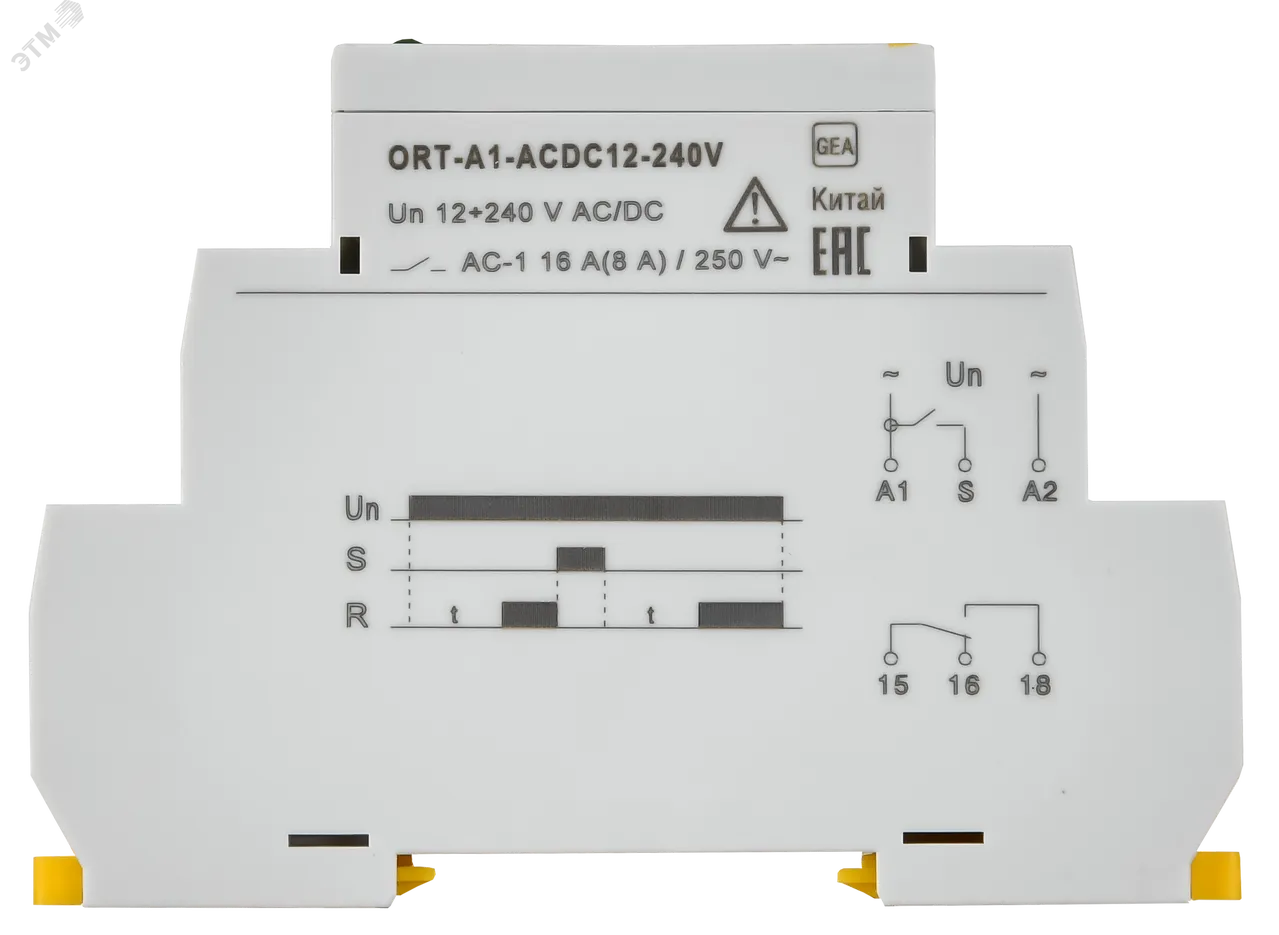 Реле задержки включения ORT. 1 конт. 12-240 В AС/DC ORT-A1-ACDC12-240V