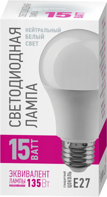 Лампа светодиодная 82 921 OLL-A60-15-230-4K-E27-PROMO 82921