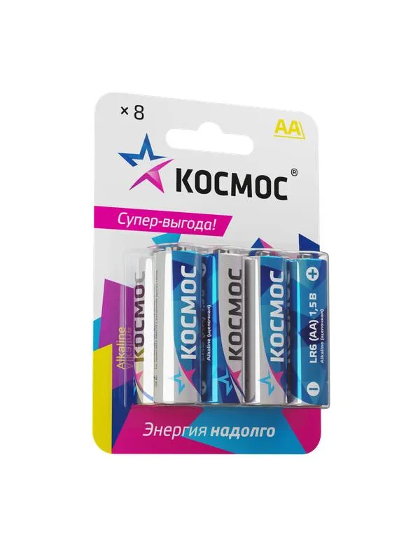 Элемент питания алкалиновый AA/LR6 BP-8 (блист.8шт) KOCLR6BL8