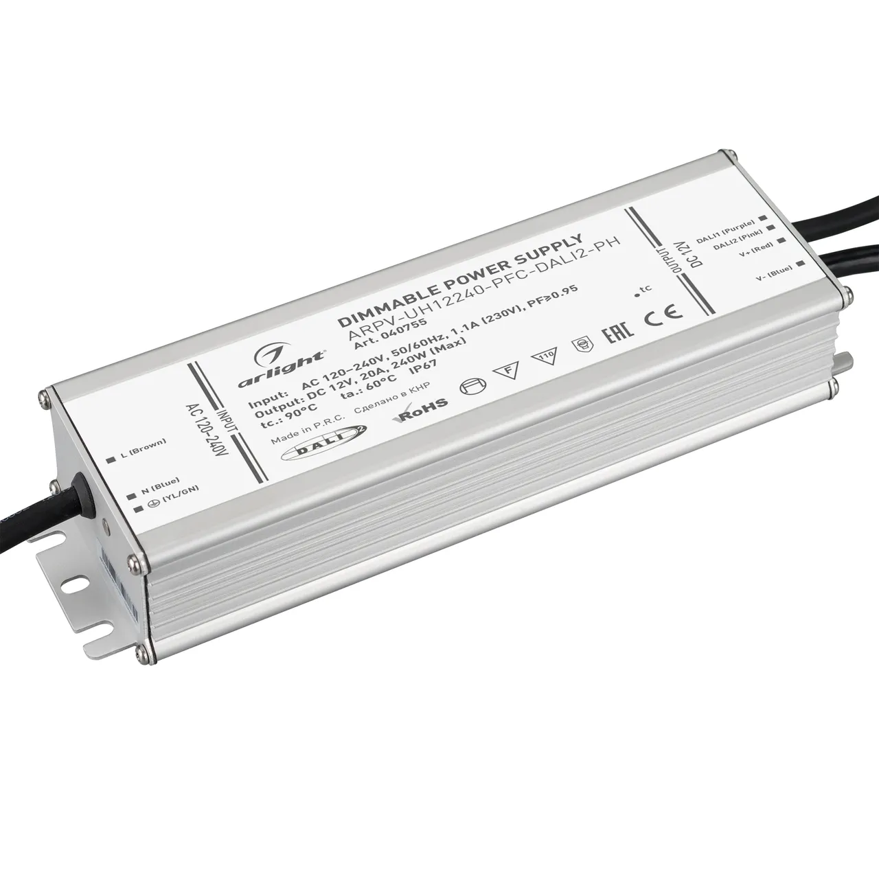 Блок питания ARPV-UH12240-PFC-DALI2-PH (12V, 20A, 240W) 040755