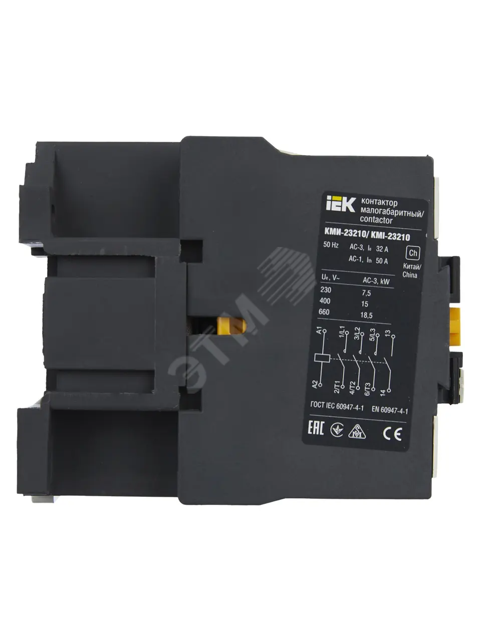 Контактор КМИ-23210 32А 230В/АС3 1НО IEK KKM21-032-230-10