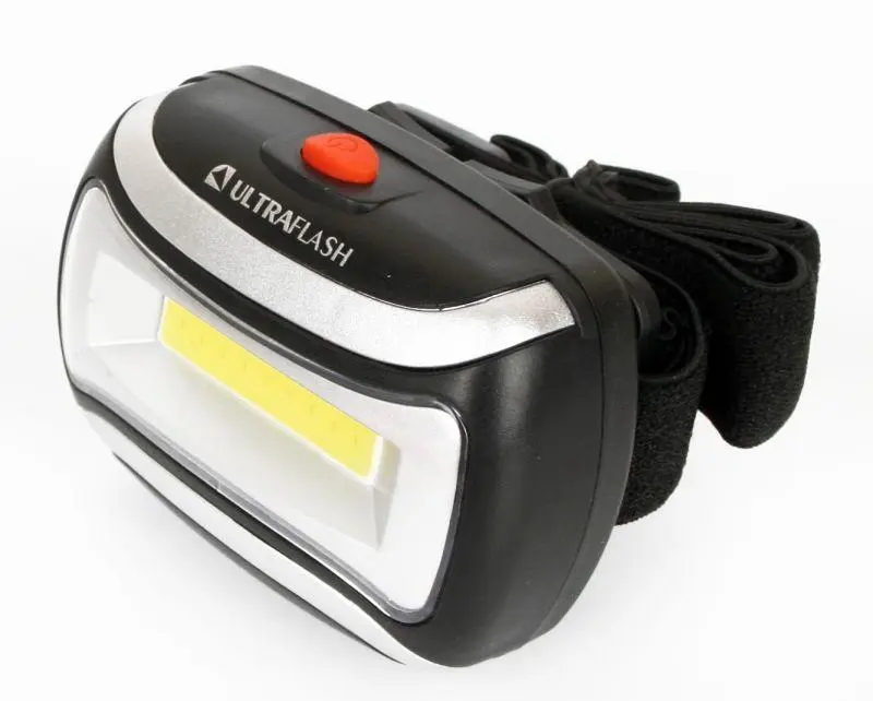Фонарь налобный LED 5380 (3Вт COB LED 3 режима черн. пласт. пакет) 12870