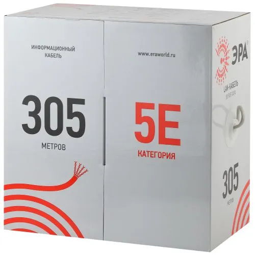 Кабель витая пара F/UTP кат.5E 4х2х24AWG solid CU PVC сер. (м) Б0044688