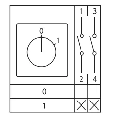 Переключатель кулачковый ПК-1-12 25А 2P "0-1" с блокировкой IP65 EKF PROxima