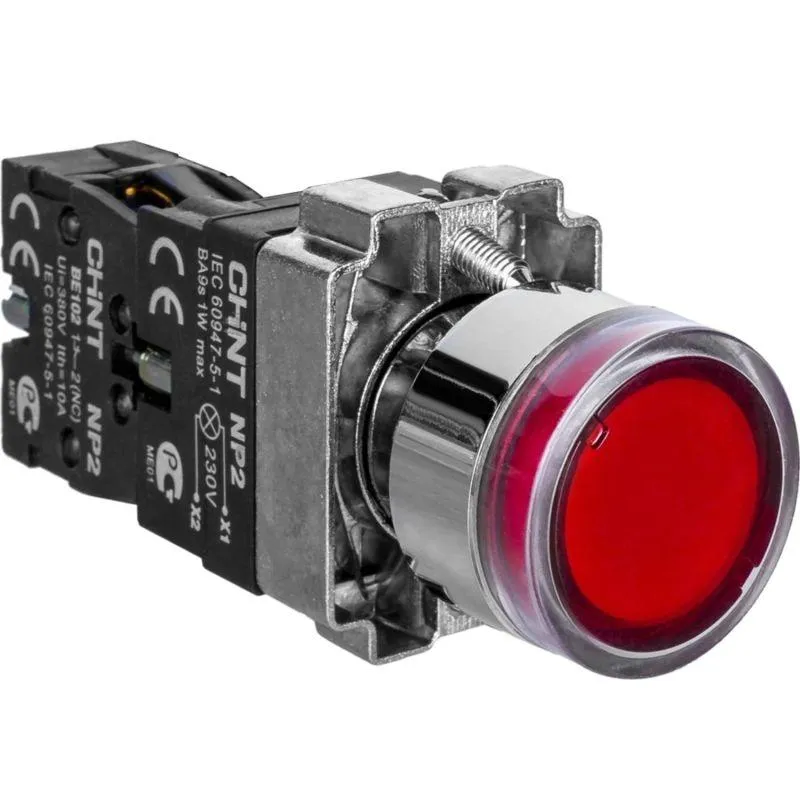 Кнопка управления NP2-BW3461 1НО красн. AC/DC 230В(LED) IP40 574080