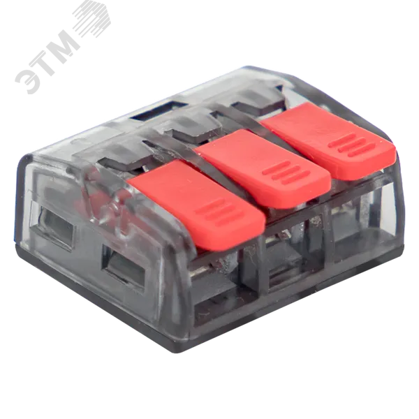 Клемма строительно-монтажная СМК 221-413 3-проводная 0.2-4кв.мм  PROxima plc-smk-221-413