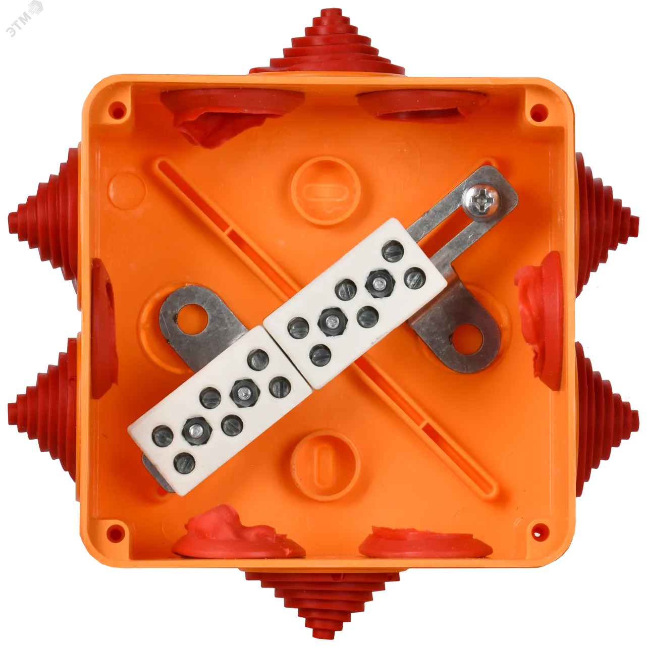 Коробка расп. огн. ПС 100х100х50мм 6P 4мм2 IP55 6 вв. UKF30-100-100-050-6-4-09