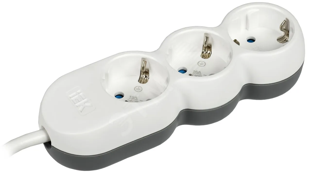 Удлинитель 3х5м с заземл. 16А IP20 Uno У03 2P+PE 250В 3х1.5 WYP53-16-03-05-Z