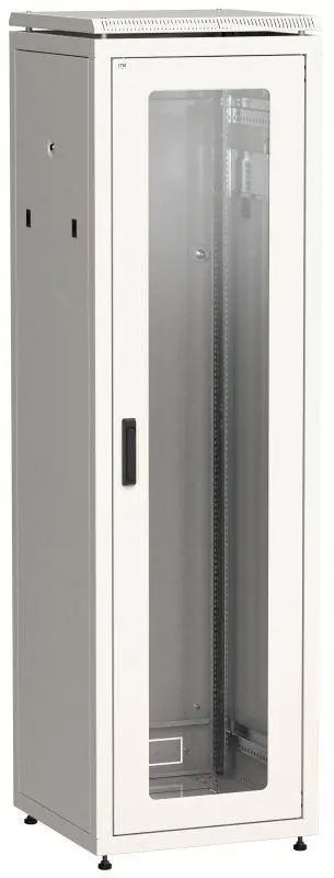 Шкаф сетевой 19" LINEA N 42U 600х600 мм стеклянная передняя дверь серый LN35-42U66-G